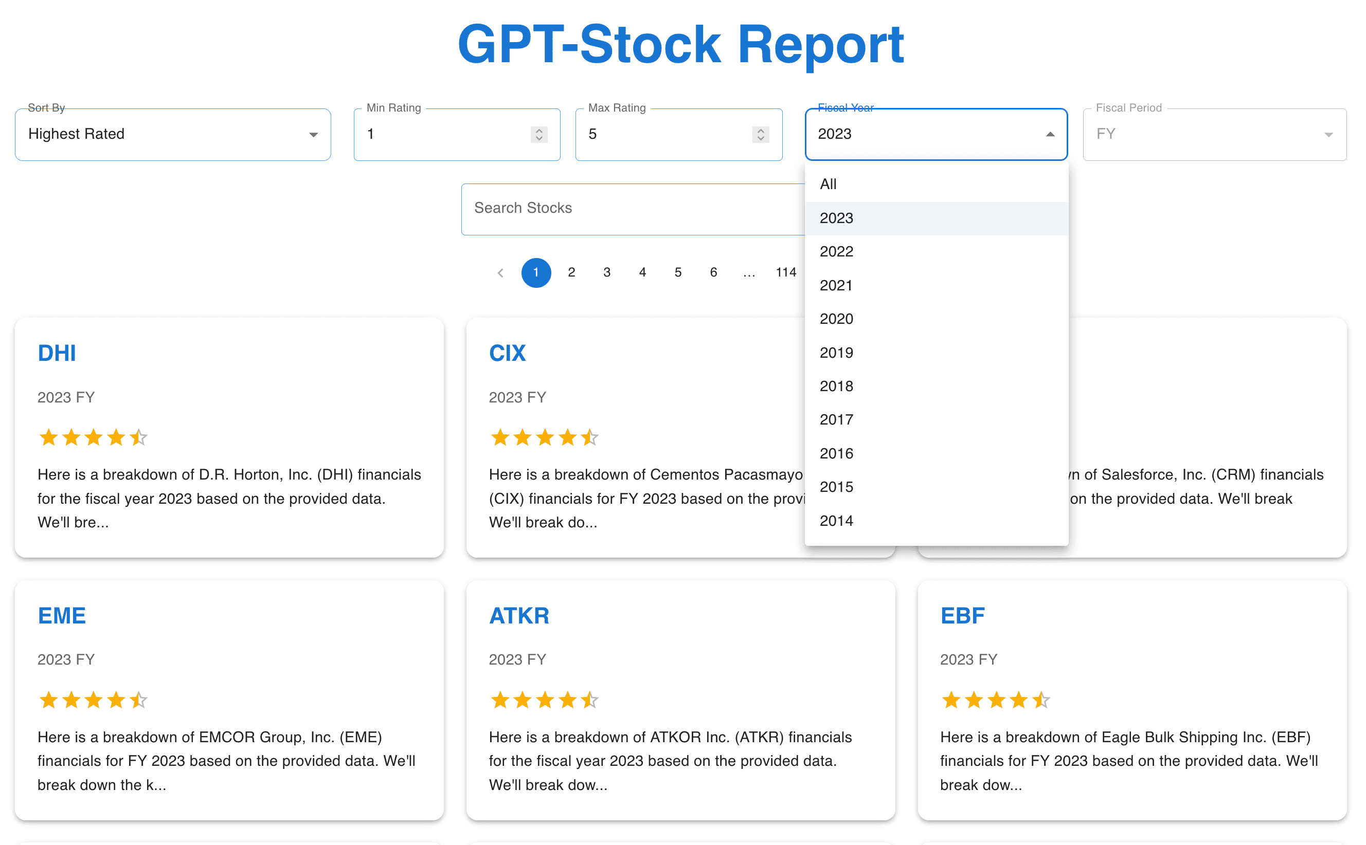 GPT Stock Reports