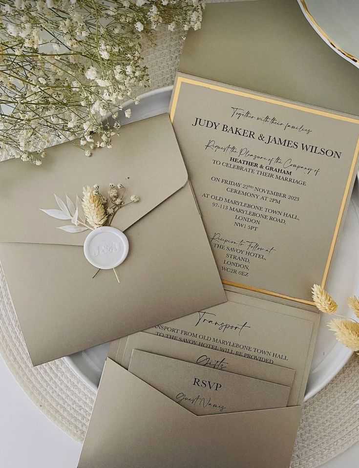 Luxurious Gold Foil Wedding Invitation Design Ideas