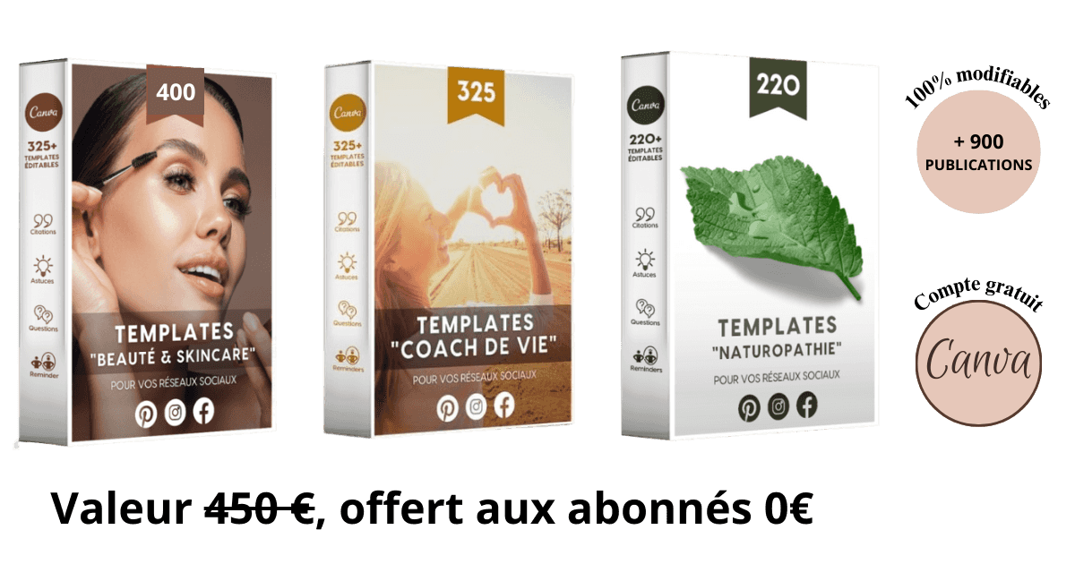Exemples de visuels créés avec Canva et intégrés dans Metapartage
