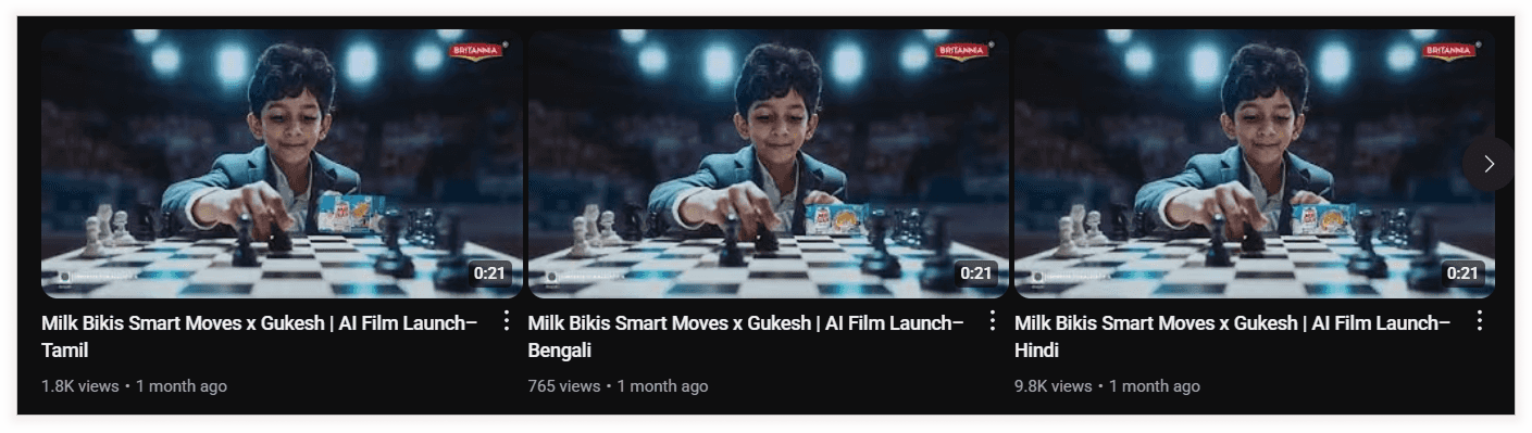 Britannia's regional campaign featuring chess champion Gukesh deeply connects with diverse audiences, evoking national pride and strengthening the brand's legacy.