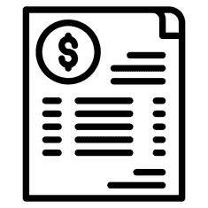 icône prix et devis