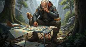 Strategy unfolds in woodland stillness.