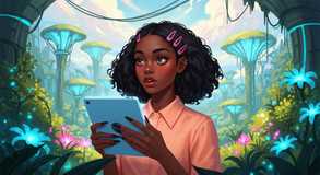 Wonder blooms through digital lens.