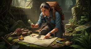 Discovery unfolds on mossy threshold.