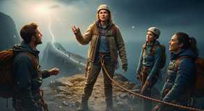 Storm brews as climbers unite.