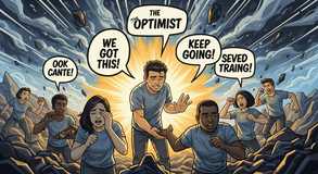 Hope shines through swirling adversity.