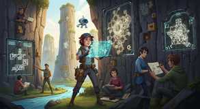 Streamside minds decode glowing systems.