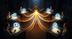 Insight radiates through collective minds.