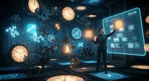 Touchscreen reveals time-bound enigmas.