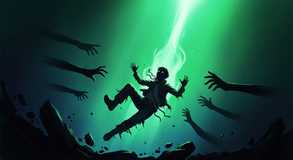 Light battles shadows in falling silence.