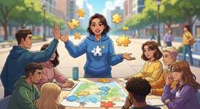 Community connects through playful strategy.
