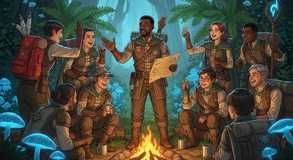 Adventure begins through shared resolve.