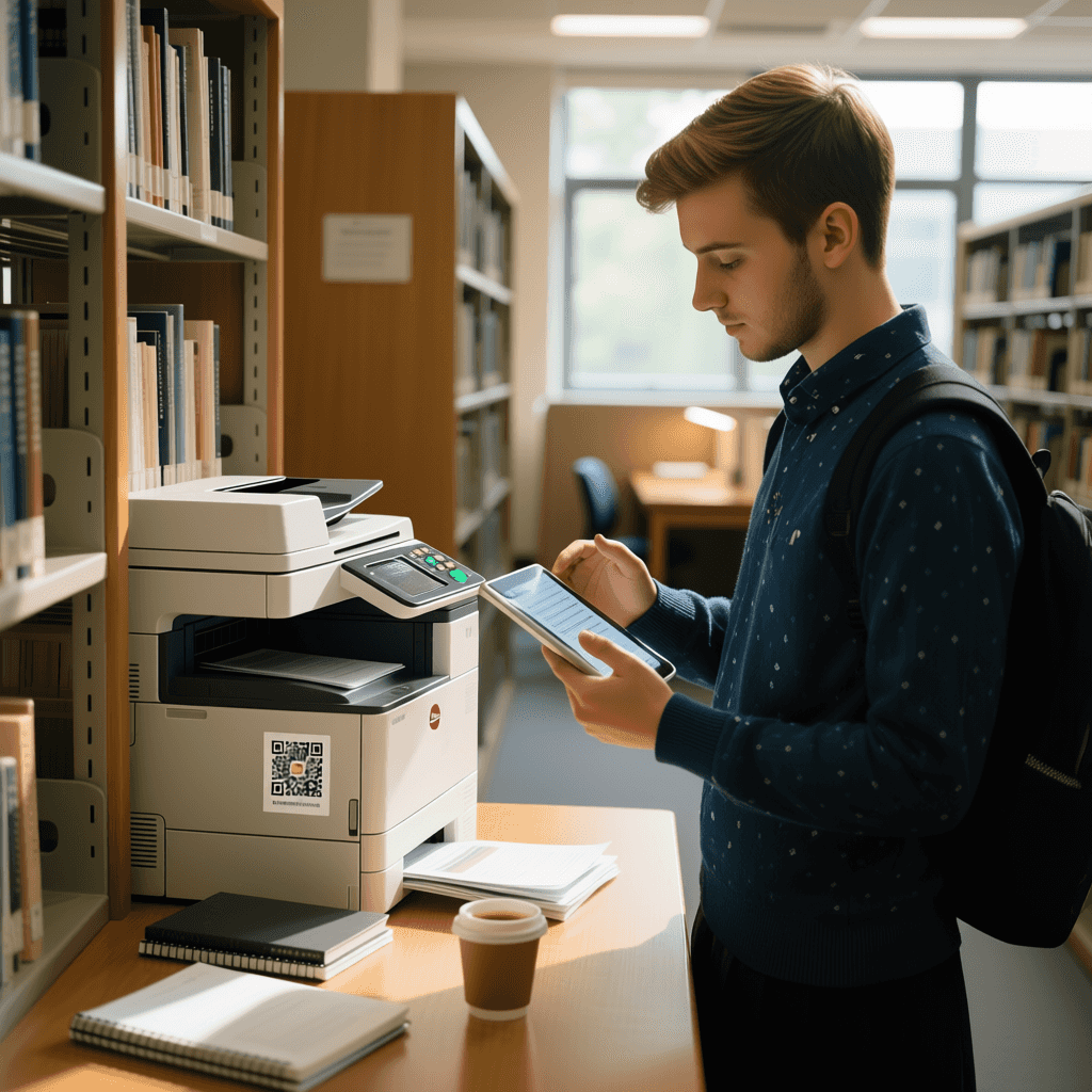 Schüler können ihre Materialien selbst ausdrucken. Mit und ohne iPad.