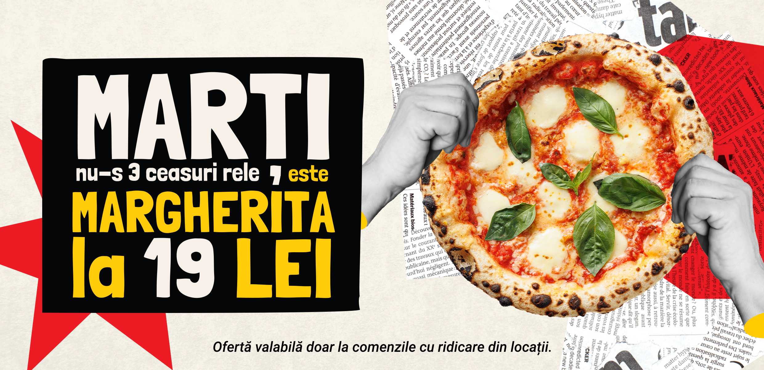 Margherita la 19 lei — marți