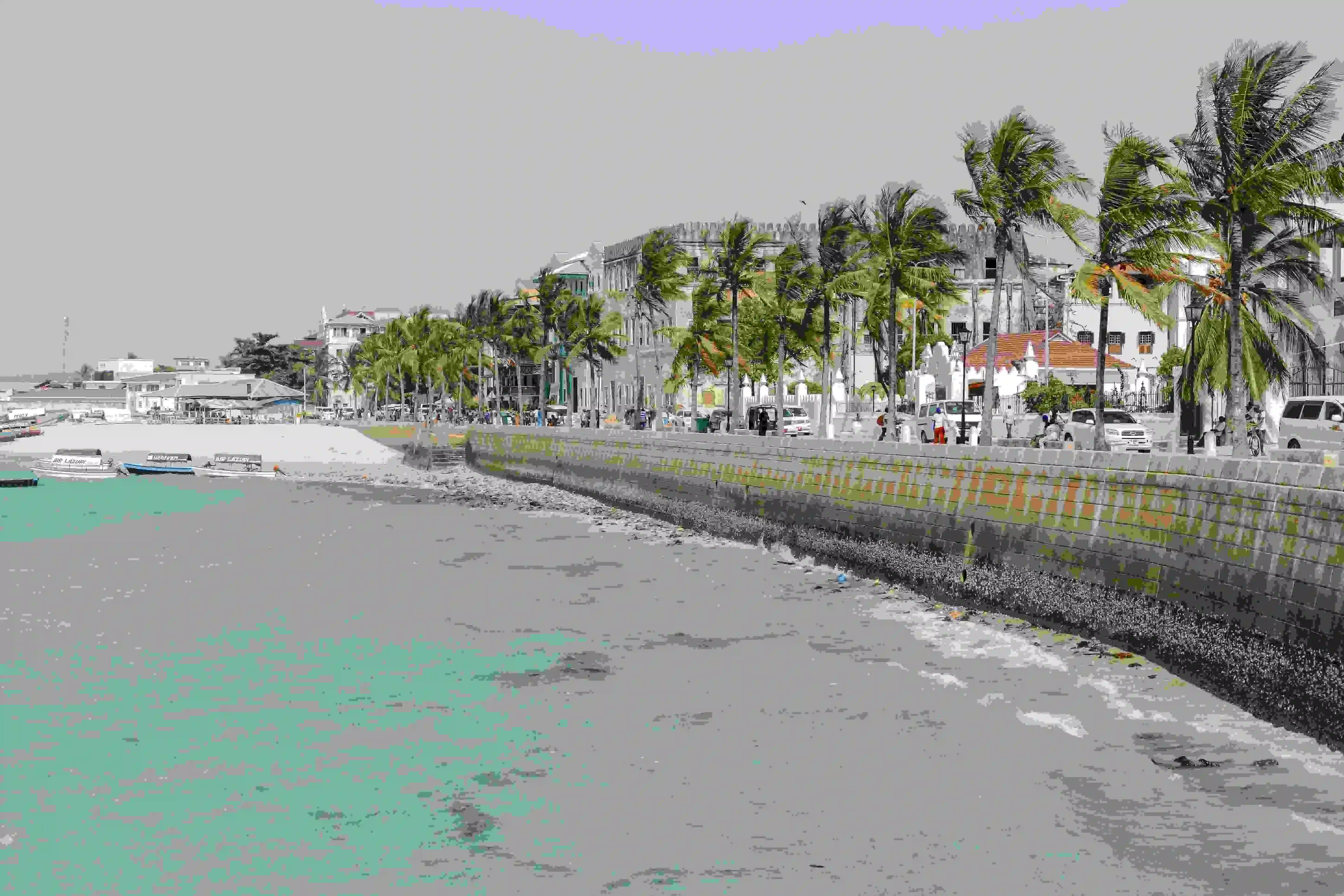 Dhow sailing at sunset in Lamu Island Kenya