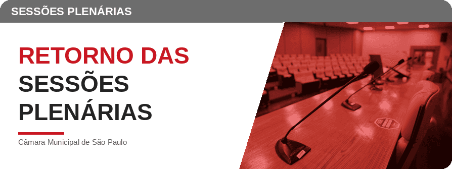 Banner de sessões plenárias