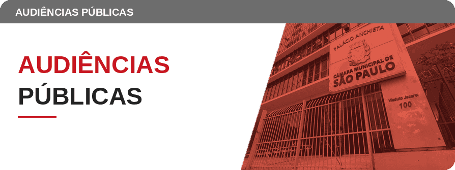 Banner sobre audiências públicas