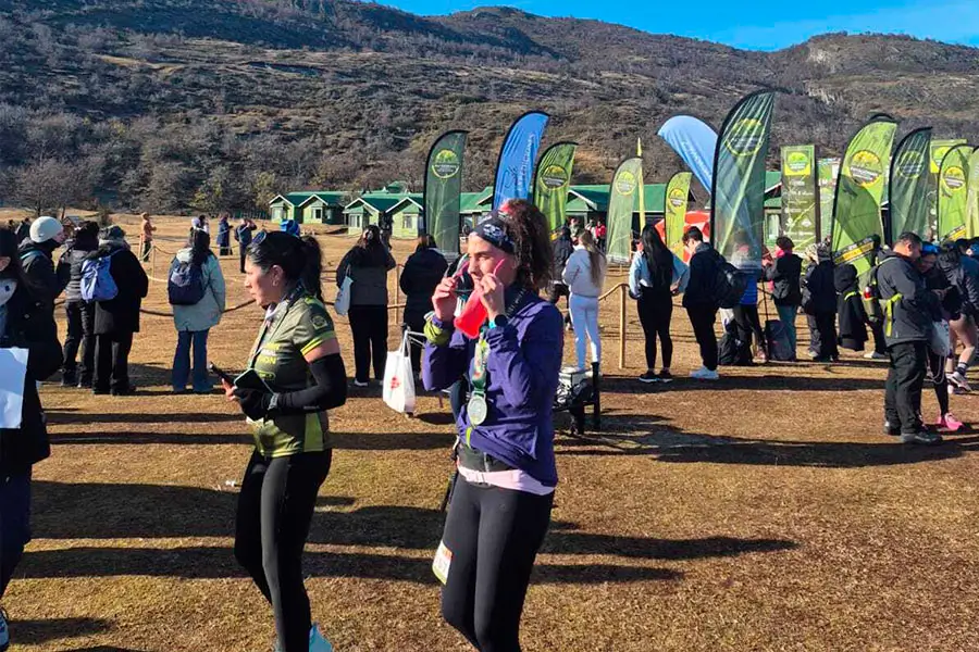 Runners at the Patagonian International Marathon