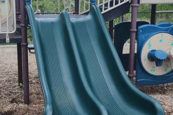A new playground slide adds extra fun for your family to enjoy.
