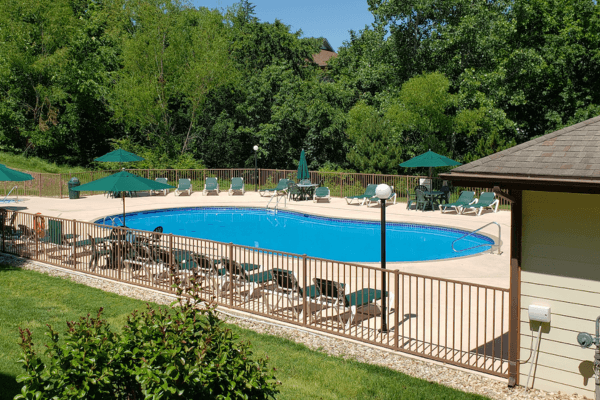 The pool is ready for summer fun.