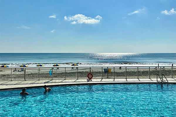 Ocean side pool views of the Atlantic Ocean.