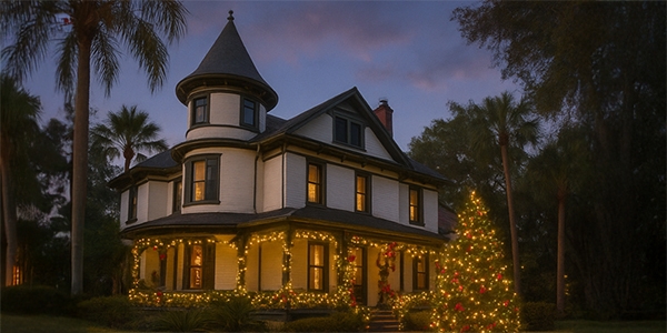 The Stetson Mansion shines bright with holiday magic