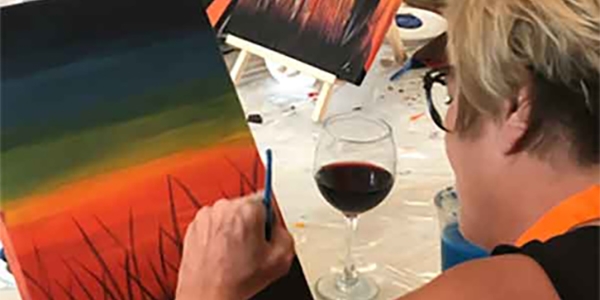 Let your creativity shine as you relax, paint, and sip