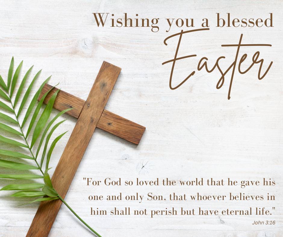 This is a photo saying Happy Easter to everyone.
