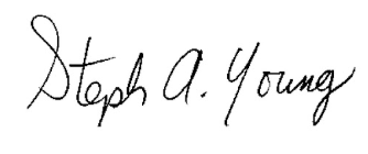 Rep Stephanie A. Young's Signature Rep Stephanie A. Young's Signature
