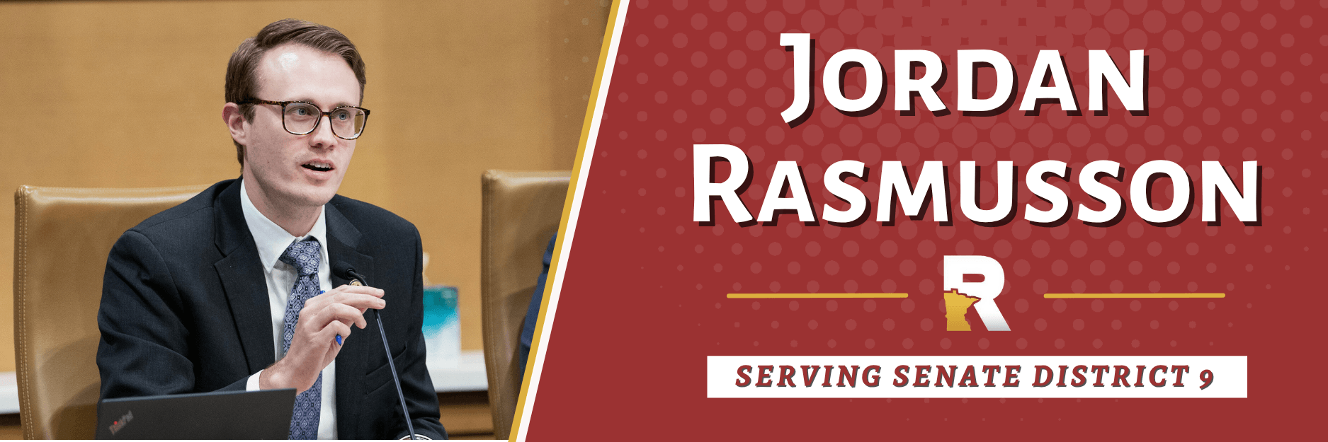Senator Jordan Rasmusson's Header Image