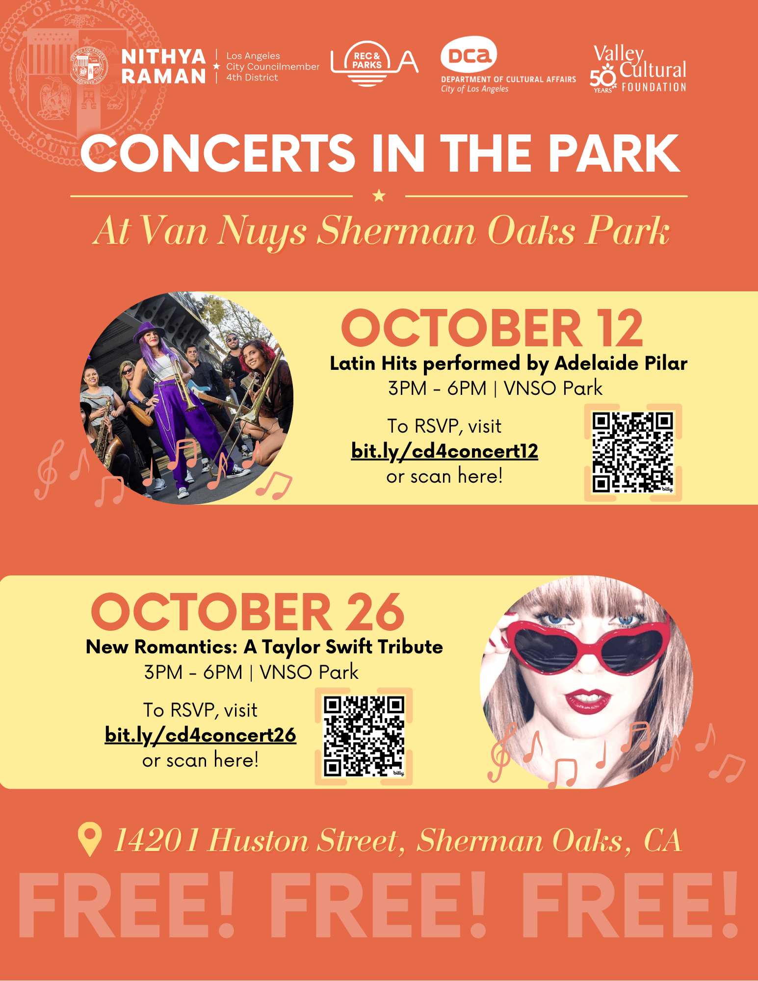 Concerts In The Park Flyer