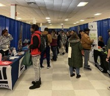 Students at resource booths at Representative Witwer's Education, Trades and Career Fair. Students at resource booths at Representative Witwer's Education, Trades and Career Fair.