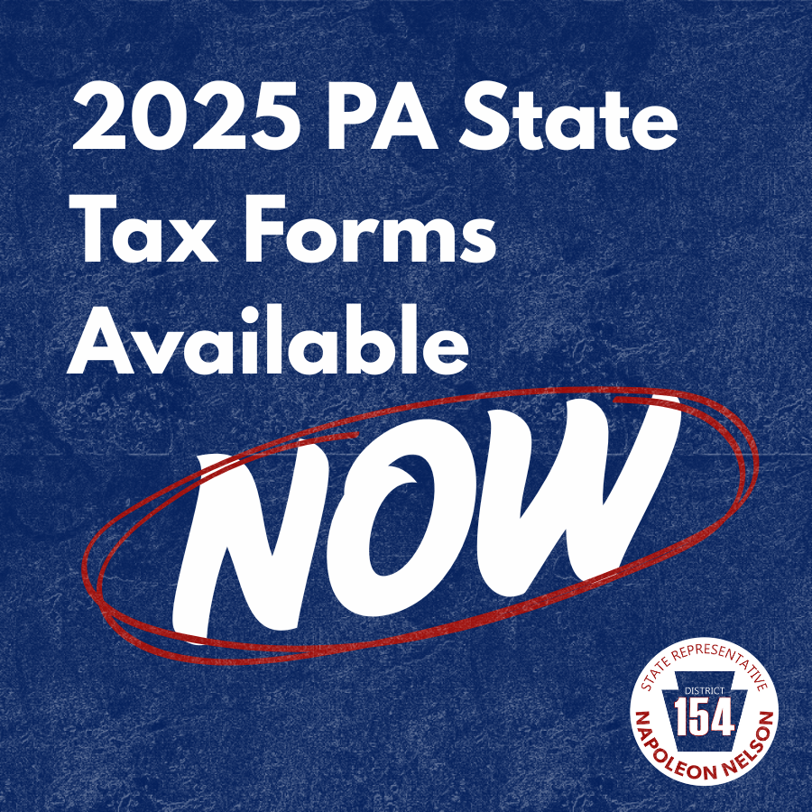 2025 State Tax Forms Available at My Office