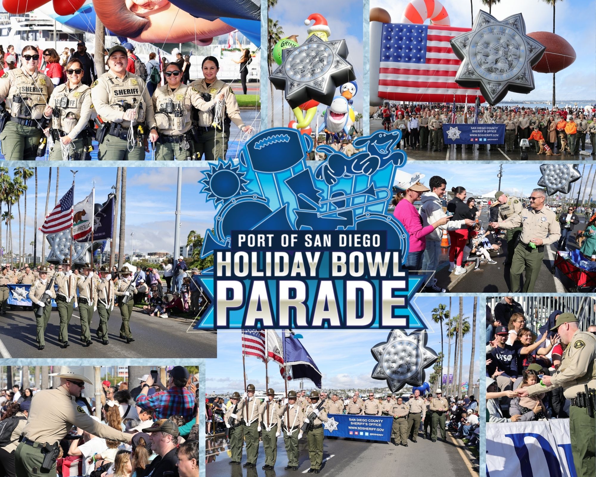 Operation Pumpkin Pie collage with images of deputies giving pies to the elderly through the yana program with fall graphics like pies and orange and yellow leaves.