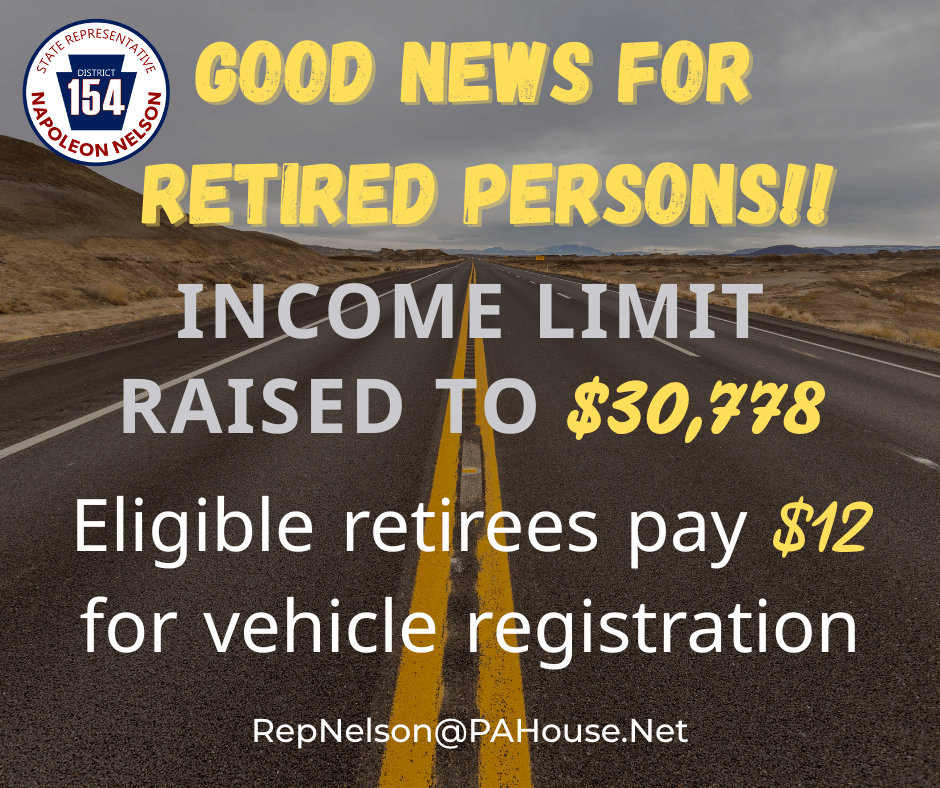 NEW! Raised Retired Persons Income Limit 