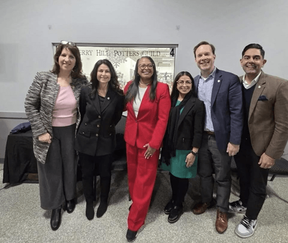 Democratic Leader Ranjeev Puri with colleagues at the Village Arts Factory. Democratic Leader Ranjeev Puri with colleagues at the Village Arts Factory.
