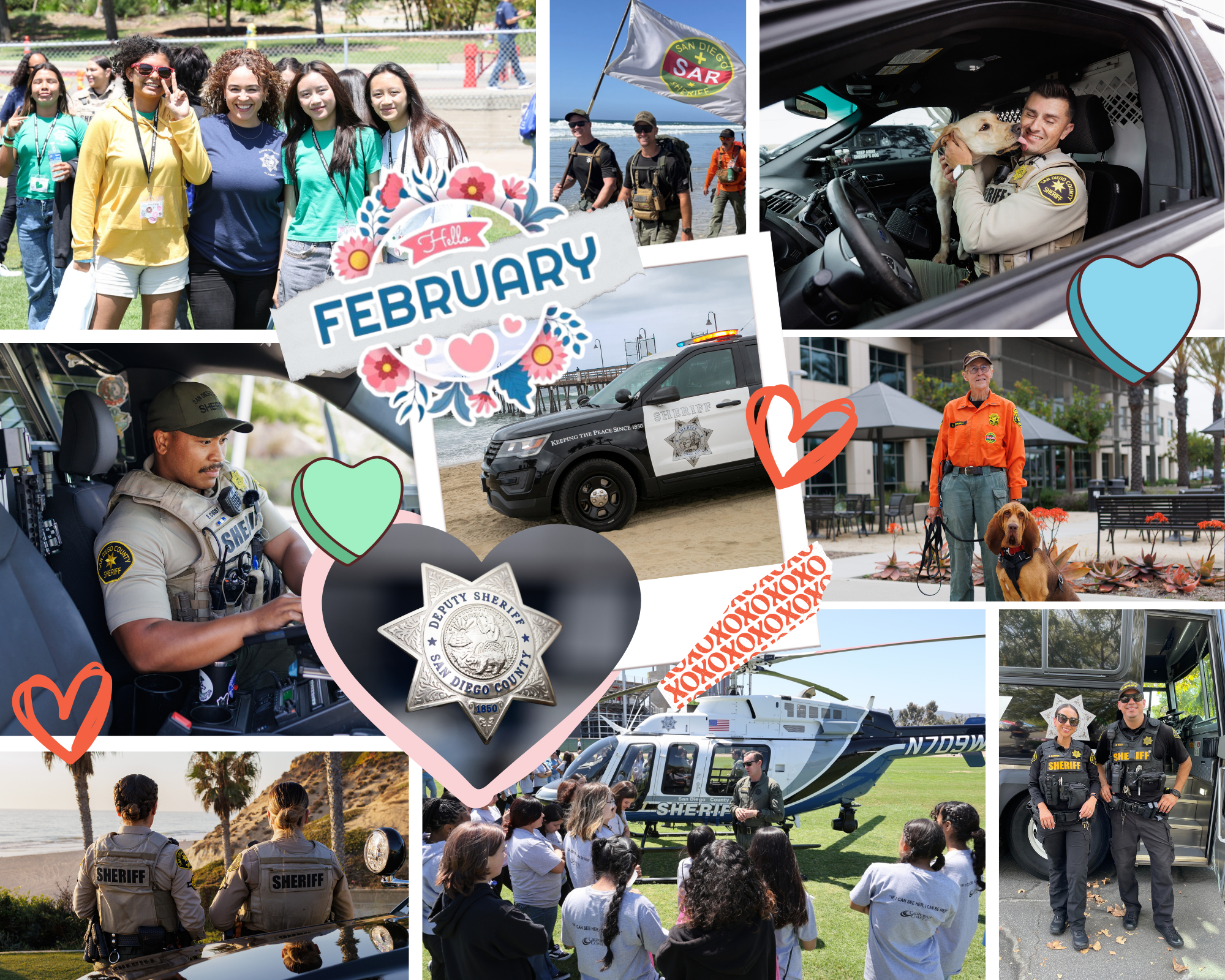 Holiday bowlcollage with images of deputies giving pies to the elderly through the yana program with fall graphics like pies and orange and yellow leaves.