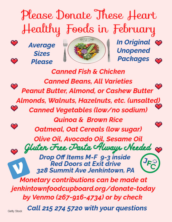 Jenkintown Food Cupboard Healthy Foods