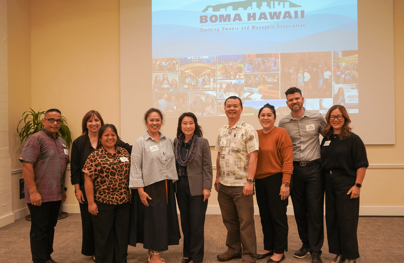 Lt. Gov. Sylvia Luke and group smiling for a group photo. 