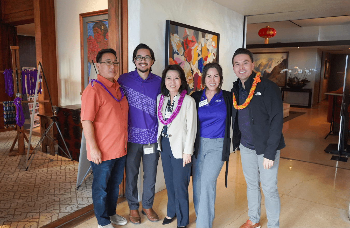 Lt. Gov. Sylvia Luke and group smiling for a group photo. 