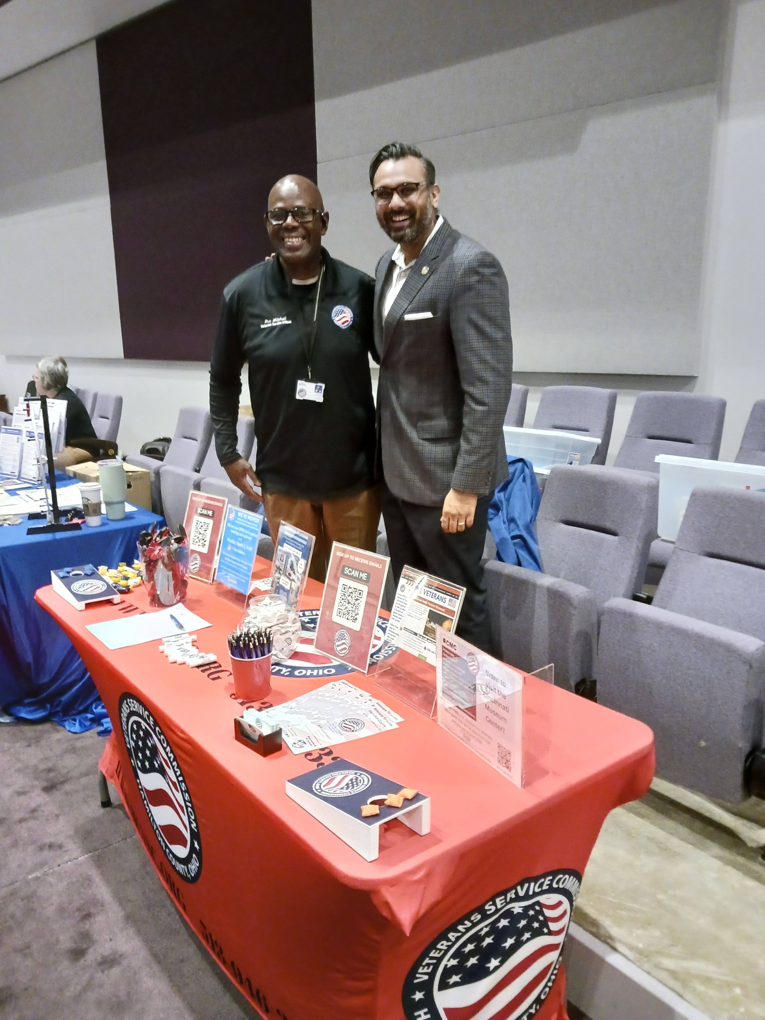 Justice Coordinator Ron Mitchell (left) with Hamilton County Clerk of Courts Pavhan Parikh 