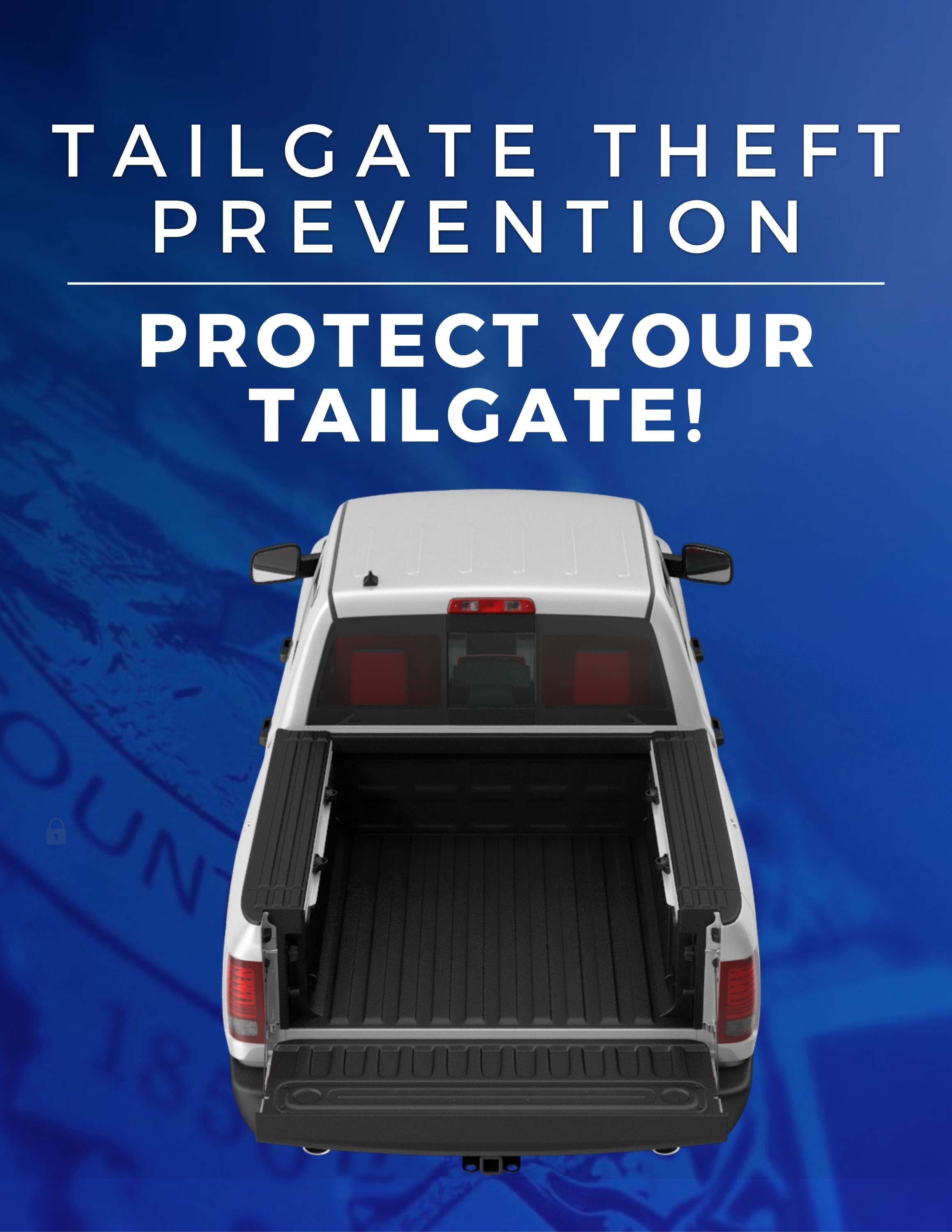 Pick up truck with blue sheriff star gradient.