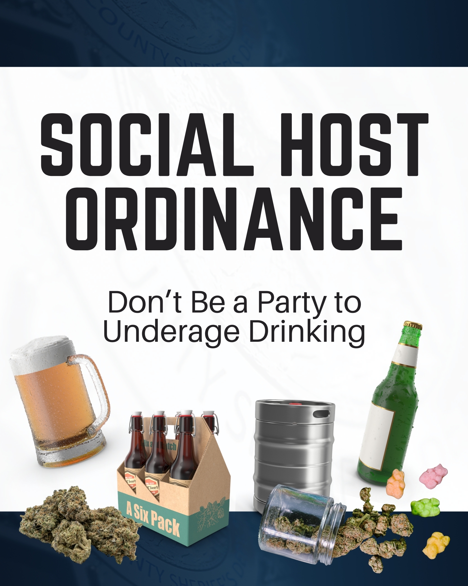 Social host ordinance with weed, alcohal and beer.