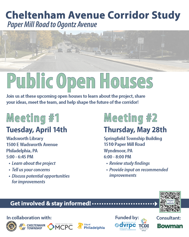 Cheltenham Avenue Corridor Study Public Open Houses
