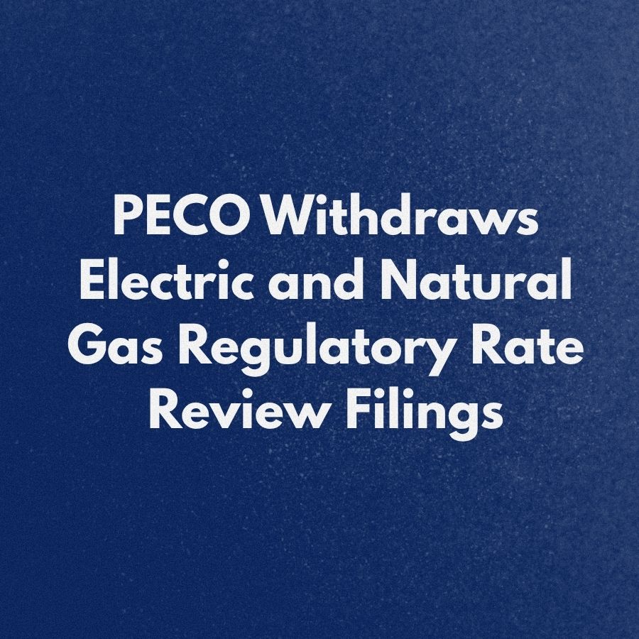 PECO Withdraws Rate Increase Request