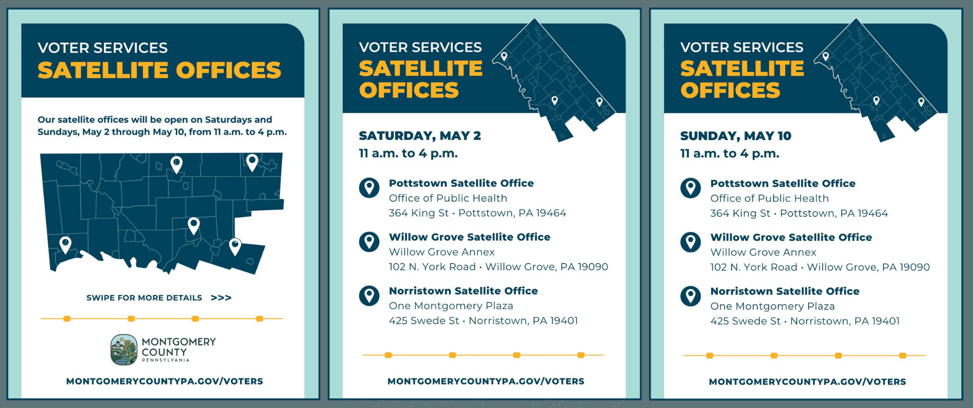 Voter Services Satellite Office Hours