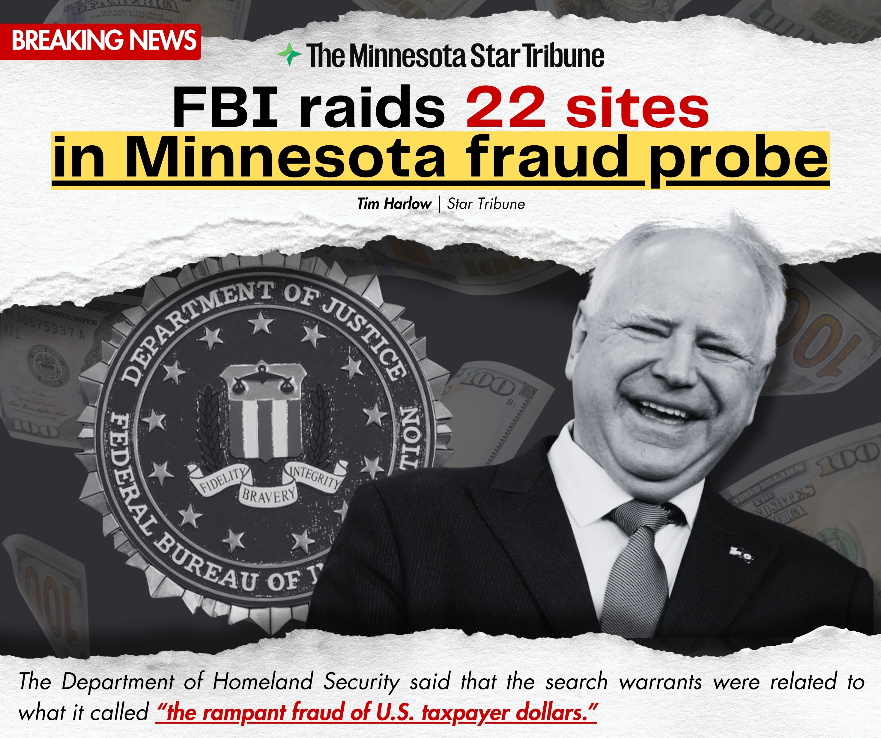 FBI raids 22 sites in Minnesota fraud probe image FBI raids 22 sites in Minnesota fraud probe image