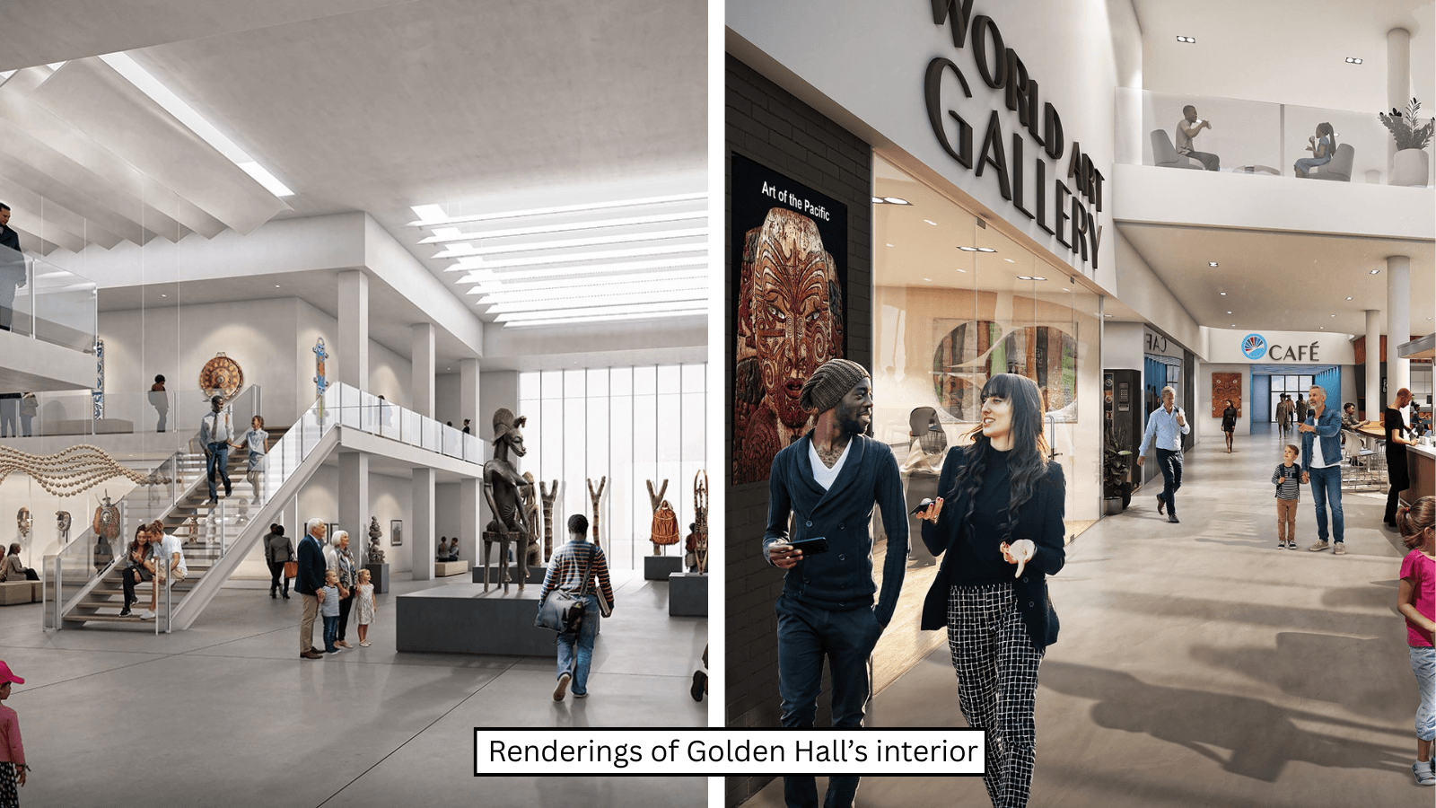 A rendering of what Golden Hall could look like in the future