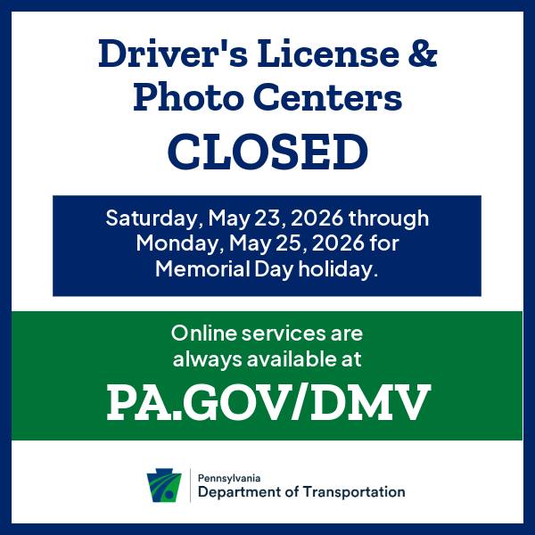 PennDOT DMV Closures