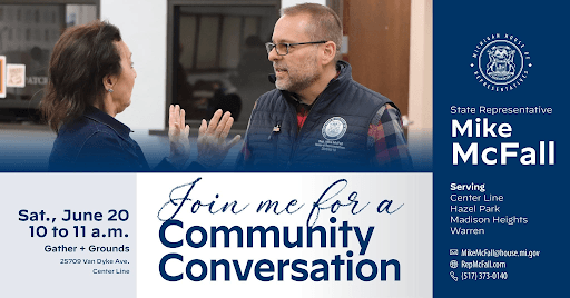 Join my for an upcoming community conversation!